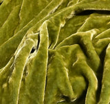 Yellow Green - Hand Dyed Silk Velvet