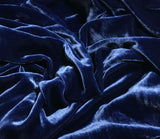 Ocean Blue - Hand Dyed Silk Velvet