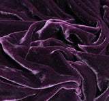 Wine  - Hand Dyed Silk Velvet