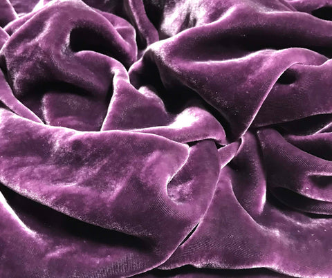 Deep Purple - Hand Dyed Silk Velvet
