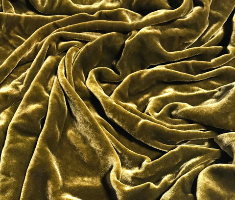 Golden Chartreuse - Hand Dyed Silk Velvet