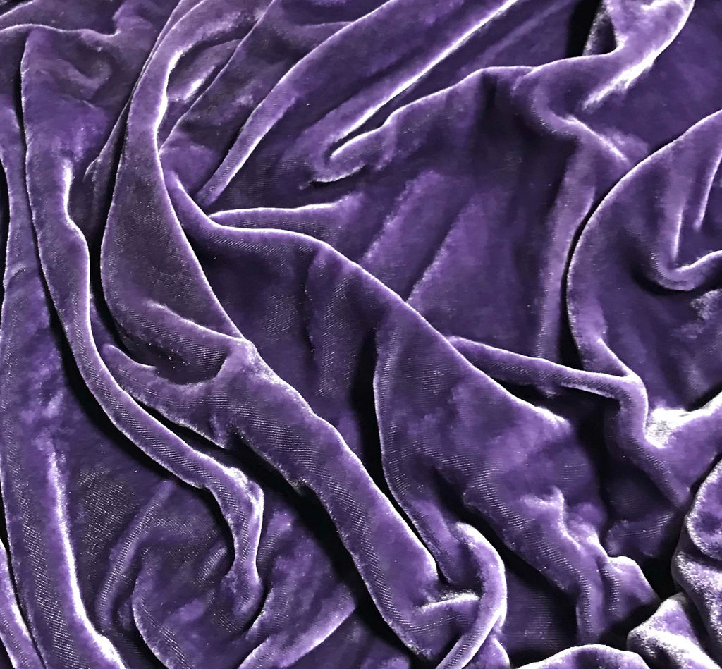 Purple - Hand Dyed Silk Velvet
