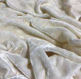 Ivory - Hand Dyed Silk Velvet