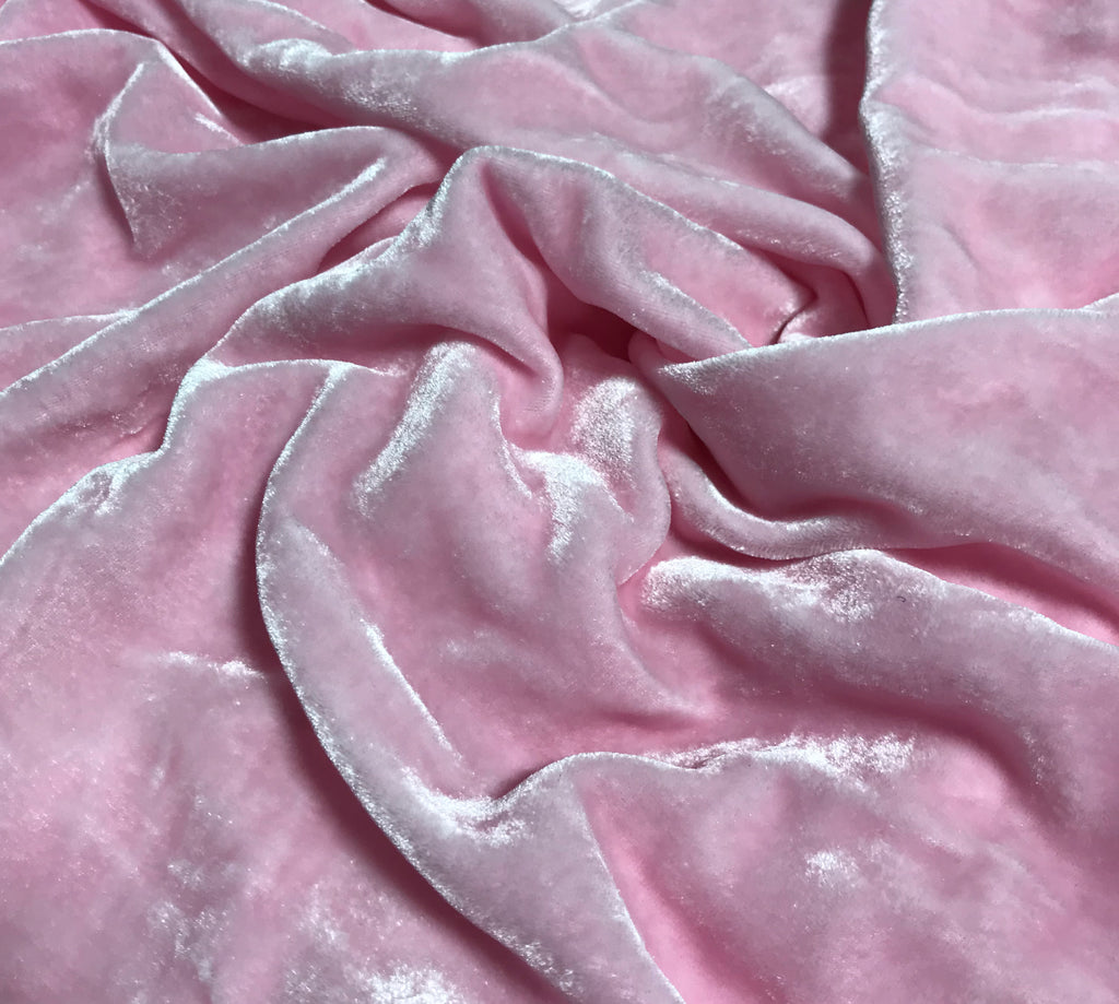 Baby Pink  - Hand Dyed Silk Velvet