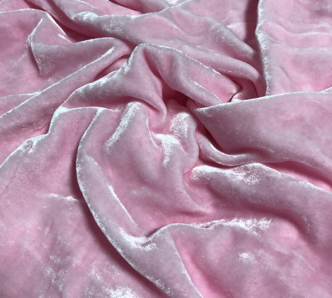 Bright Pink - Stretch Polyester Crushed Velvet Fabric – Prism Fabrics &  Crafts