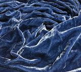 Denim Blue - Hand Dyed Silk Velvet