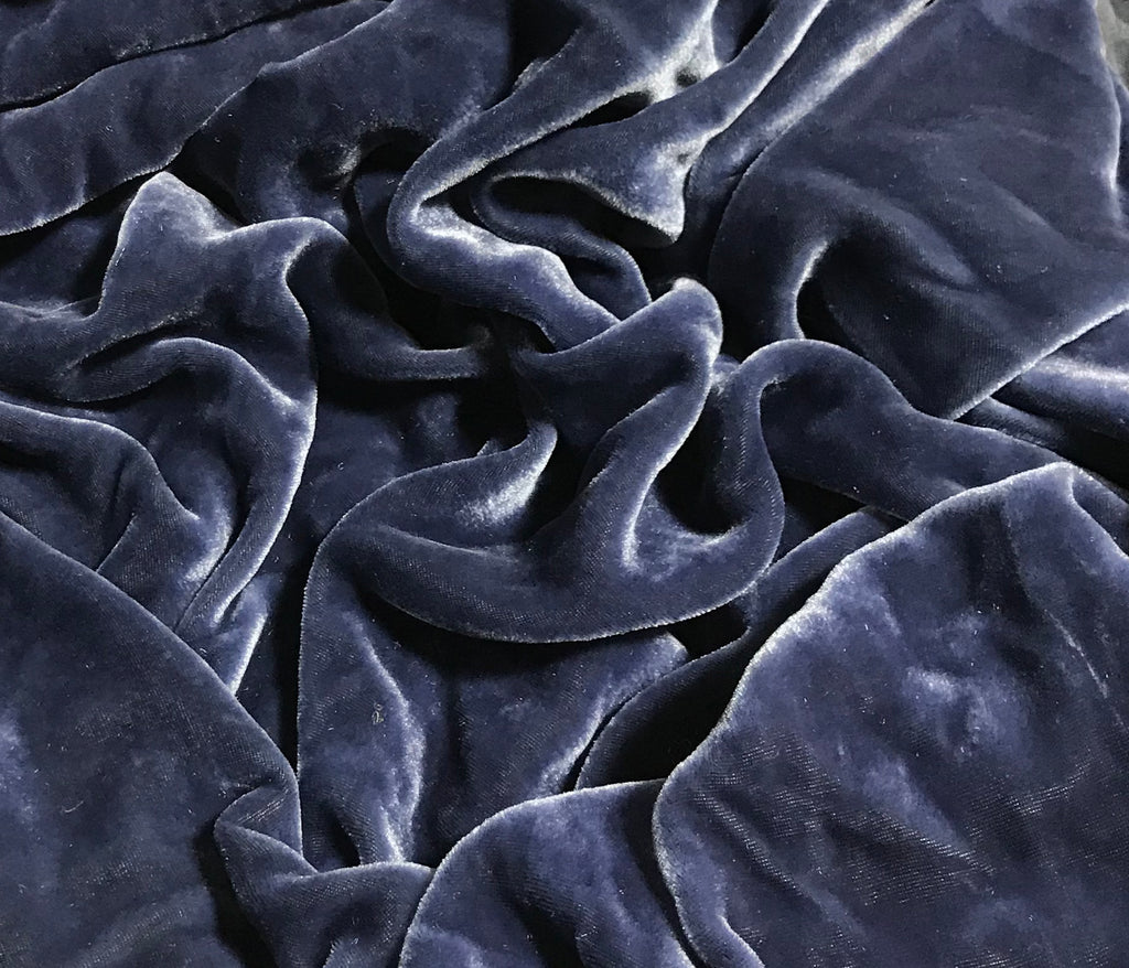 Blue Iris - Hand Dyed Silk Velvet