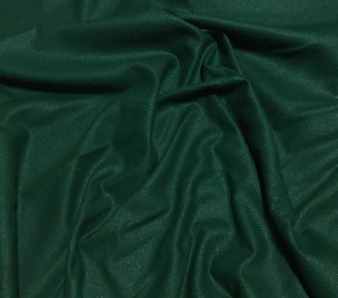 Dark Green - Raw Silk Noil Fabric