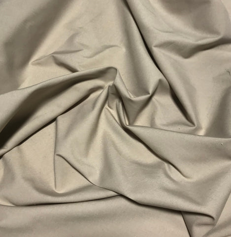 Beige - Stretch Cotton Fabric