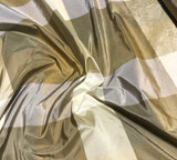 Gold Check - Silk Taffeta Fabric