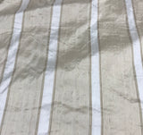 Cream & White Stripe - Silk Dupioni Fabric