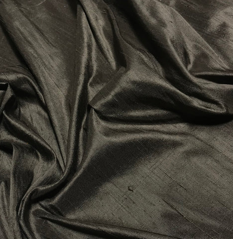 Dark Taupe - Silk Dupioni Fabric