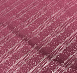 Pink Floral Stripe Stretch Lace Fabric - Poly/Lycra