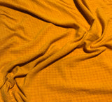 Poppy Orange - Hand Dyed Checkered Weave Silk Noil