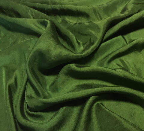 Moss Green - Hand Dyed Silk Twill