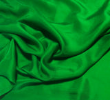 Bright Kelly Green - Hand Dyed Silk Twill