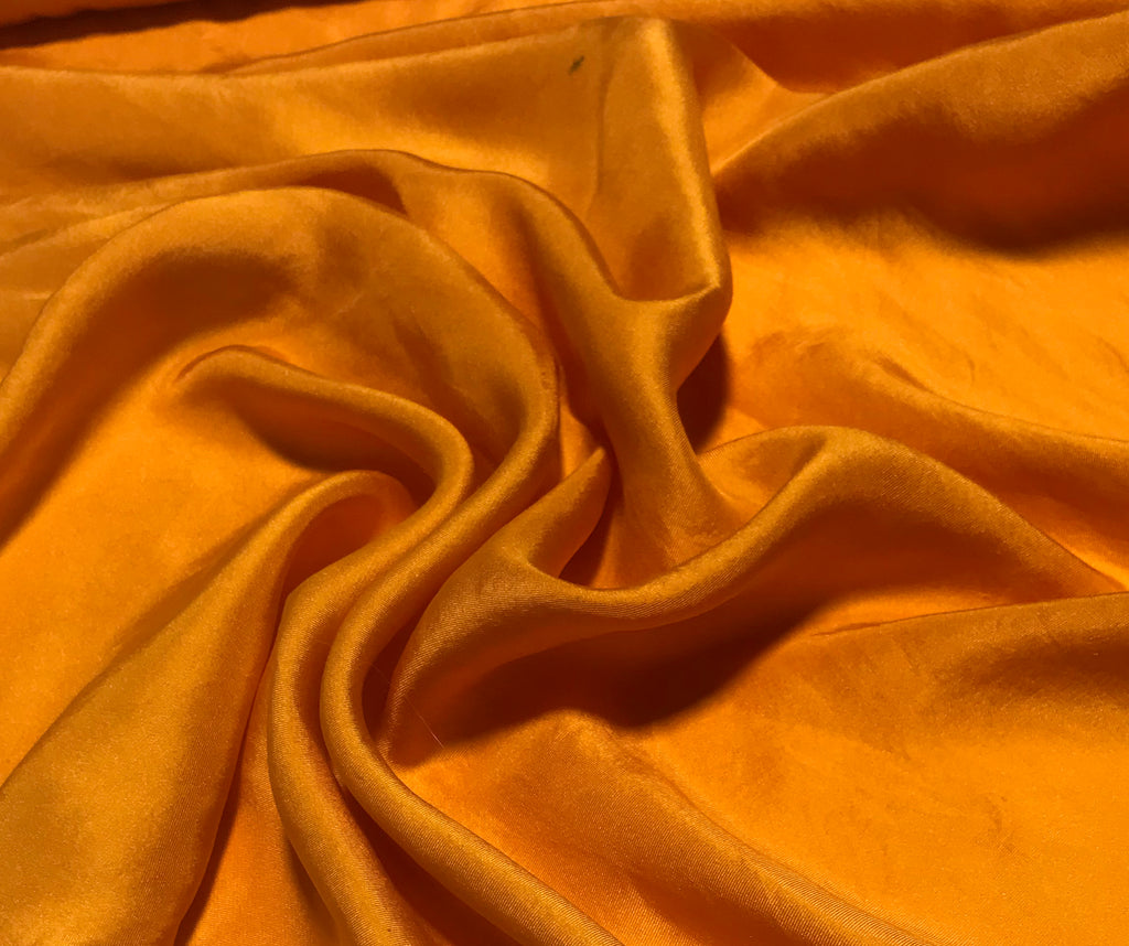 Poppy Orange - Hand Dyed Silk Twill