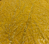 Honey Mustard Scroll - Hand Dyed Burnout Silk Velvet