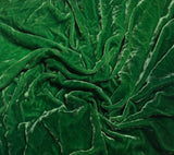 Emerald Green - Hand Dyed Silk Velvet