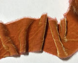 Hand Dyed Red Cinnamon Silk Velvet Ribbon ( 4 Widths to choose from)