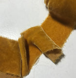 Hand Dyed Gold Silk Velvet Ribbon ( 4 Widths to choose from)