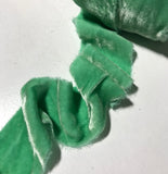 Hand Dyed Sea Glass Silk Velvet Ribbon ( 4 Widths to choose from)