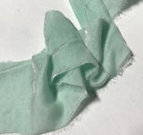 Hand Dyed Seafoam Silk Velvet Ribbon ( 4 Widths to choose from)