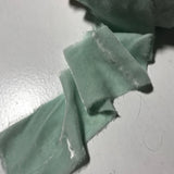 Hand Dyed Seafoam Silk Velvet Ribbon ( 4 Widths to choose from)