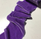 Hand Dyed Bright Lavender Silk Velvet Ribbon ( 4 Widths to choose from)