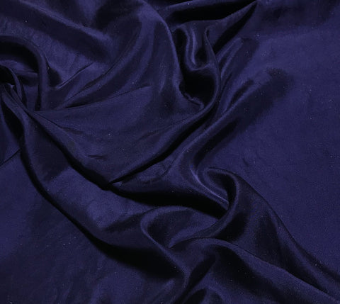 Midnight Blue - Hand Dyed Silk Twill