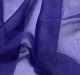 Iris Purple - Hand Dyed Silk Organza