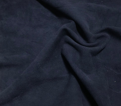 Navy Blue Suede - Lambskin Leather