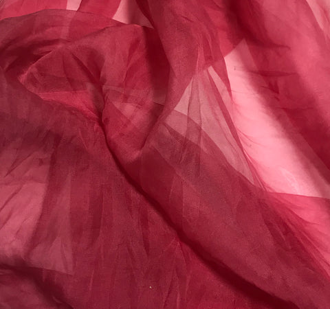 Bubblegum Pink - Hand Dyed Silk Organza