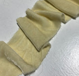 Hand Dyed Ecru Silk Velvet Ribbon ( 4 Widths to choose from)