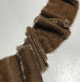 Hand Dyed Taupe Brown Silk Velvet Ribbon ( 4 Widths to choose from)