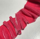 Hand Dyed Bubblegum Pink Silk Velvet Ribbon ( 4 Widths to choose from)