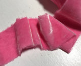 Hand Dyed Ballerina Pink Silk Velvet Ribbon ( 4 Widths to choose from)