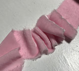 Hand Dyed Baby Pink Silk Velvet Ribbon ( 4 Widths to choose from)