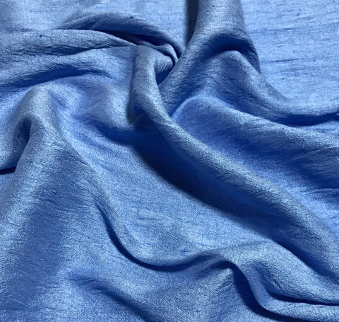 Periwinkle Blue - Hand Dyed Silk Dupioni