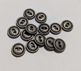 Pewter Metal 2 Hole Button - Dill Buttons