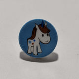 Unicorn Plastic Button 14mm / 9/16"- Dill Buttons