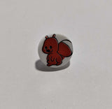 Squirrel / Chipmunk Plastic Button - Dill Buttons