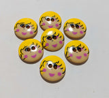Doll Face Plastic Button - 18mm / 11/16" - Dill Buttons