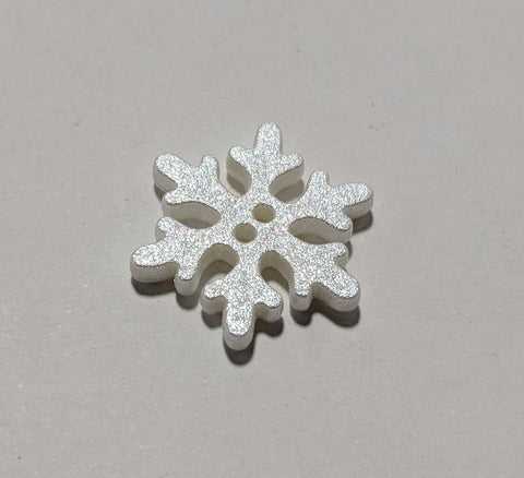 Snowflake Plastic Button - 20mm / 13/16 inch - Dill Buttons