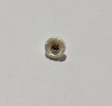 White Pearl Rhinestone Plastic Button - 9mm / 3/8" - Dill Buttons