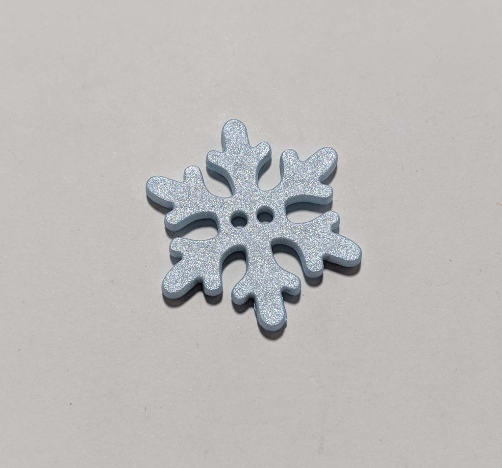 Snowflake Plastic Button - 34mm / 1-3/8 inch - Dill Buttons