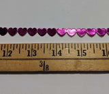 French Metallic Faux Leather Hearts Ribbon (9mm/ 3/8" wide) (5 Colors to choose from)