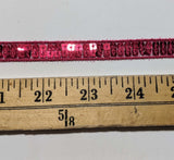 French Metallic Double Row Sequin Ribbon (10mm/ 3/8" wide) (13 Colors to choose from)