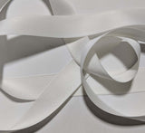 White Satin 100% COTTON Ribbon ( 4 Widths to choose from)