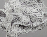 Wavy Floral White - Guipure Bridal Lace (3/4" wide)